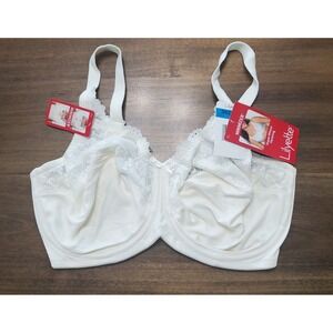 Lilyette Minimizer Bra 36DDD Ivory Cream Lace Underwire #0428 Maidenform NWT